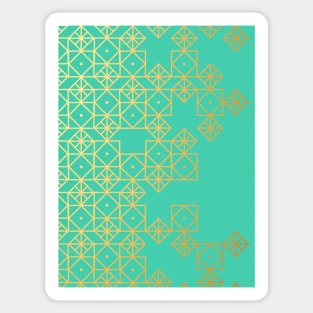 geometric mint Sticker